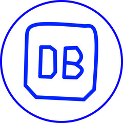 blue line icon substitution boards in circle. Blue line icon futsal theme in circle