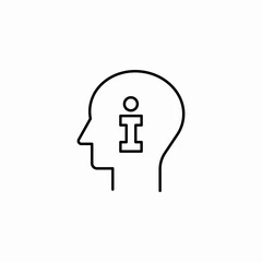 head information knowledge icon sign vector