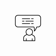 person chatting feedback icon sign vector
