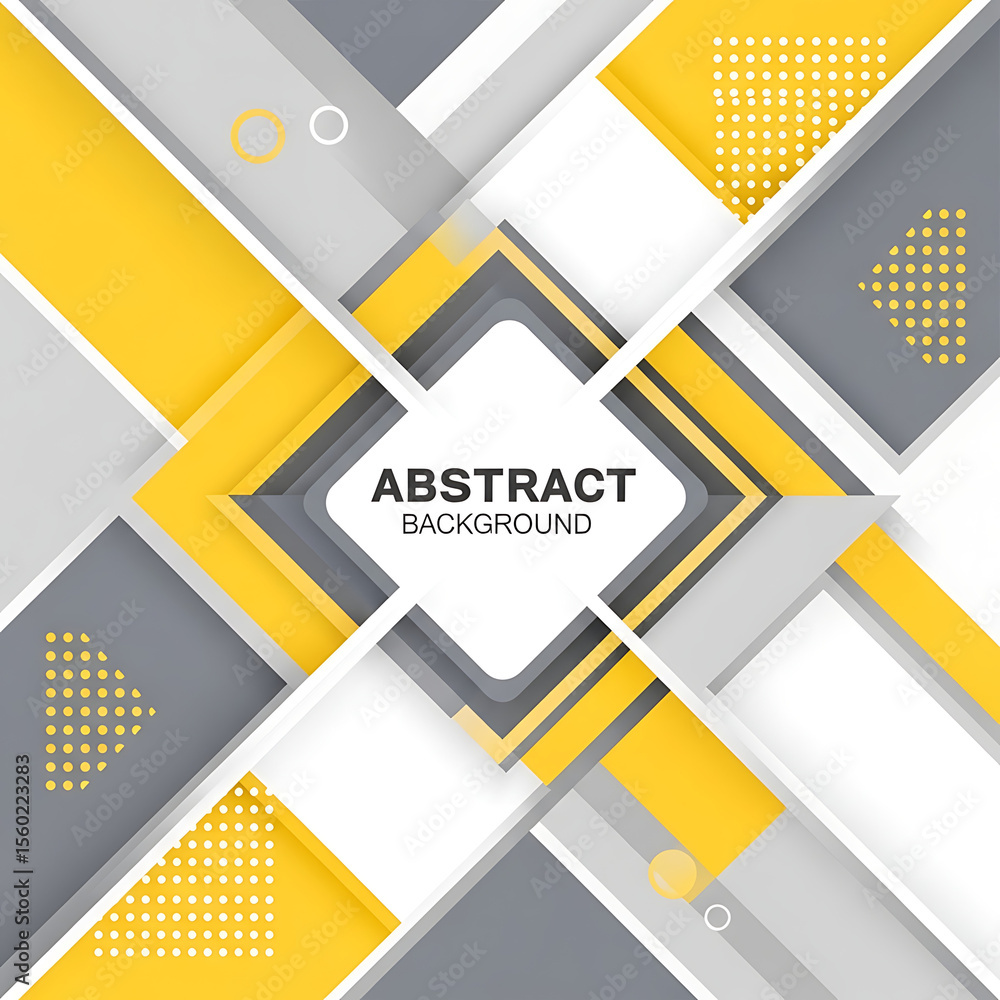 Poster abstract geometric background with yellow and gray shapes for modern design projects art work