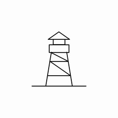 watch tower building icon sign vector