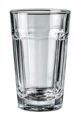 Clear Glass Tumbler Isolated on White Background for Beverage Use