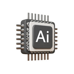 AI chip modern microcontroller emblem bold monochrome palette high tech innovation asset for artificial intelligence blog headers data science infographics