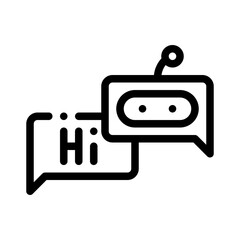 chatbot line icon