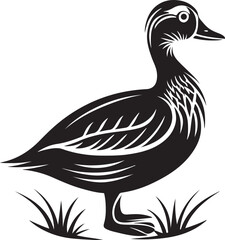 Fototapeta premium duck vector design, duck silhouette, duck transparent background