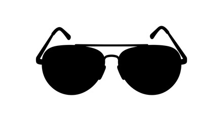 Sunglasses graphic icon. Black sunglasses sign isolated on white background. Vector illustration. EPS 10