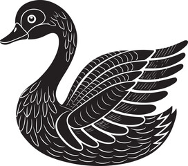 Obraz premium duck vector design, duck silhouette, duck transparent background