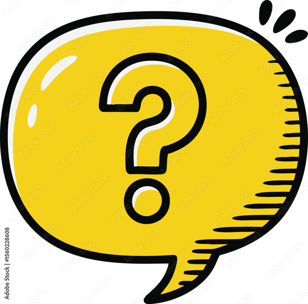 Poster question mark speech bubble vector illustration a symbol of inquiry and curiosity with a transparent