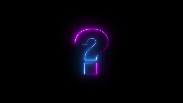 Question mark sign animation. 