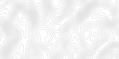 Topography black wave line grid map. white wave line geography landscape Topo contour map on white background. Geographic mountain relief diagram line wave carve pattern. © MOHAMAD