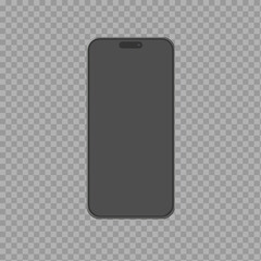 Smartphone Mockup Front View – Black Screen Device Template

