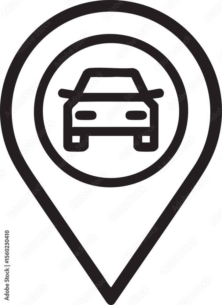 Poster enhance your maps with a precise car location icon a vector graphic for navigation automotive servic