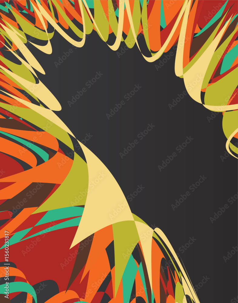 Aufkleber abstract geometric background with dynamic lines and shapes. vector illustration