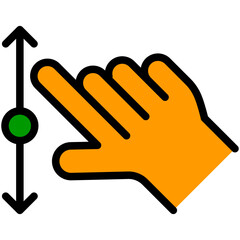 vertical scroll filled line icon