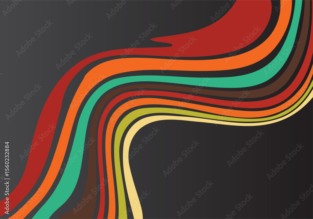 Poster abstract geometric retro background with diagonal lines and shapes. vector illustration