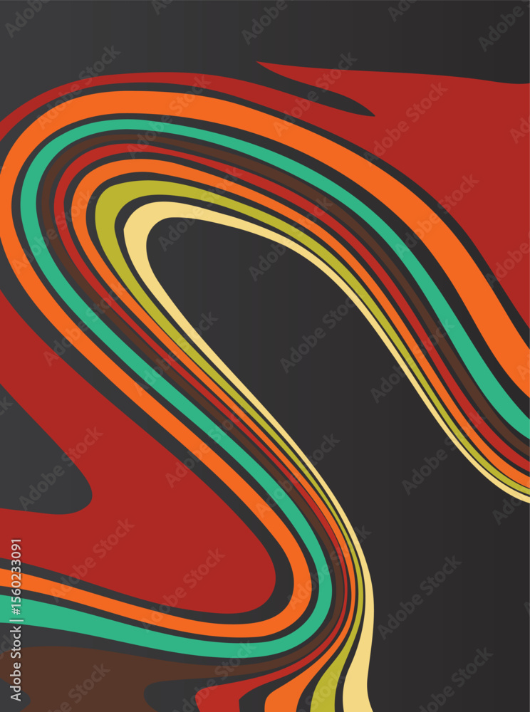 Poster abstract geometric retro background with diagonal lines and shapes. vector illustration