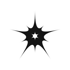 Brutalist and streetwear style shape. Modern symbols in minimalistic brutalism style. Vector isolated.