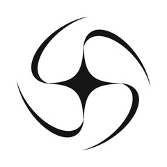 Brutalist and streetwear style shape. Modern symbols in minimalistic brutalism style. Vector isolated.