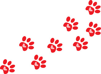 dog paw print Cute Puppy Paw Prints Cat Paw Prints PNG Isolated on White Background