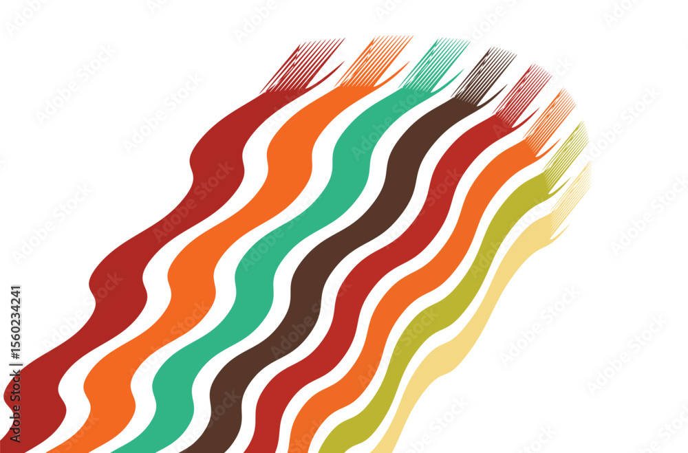 Poster abstract geometric retro background with dynamic lines and shapes. vector illustration