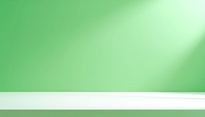 Fototapeta premium empty room with green wall