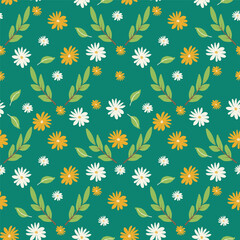 Artistic seamless pattern with hand-sketched florals, foliage, and twigs. Great for wedding invitations, textile prints, and romantic design projects.