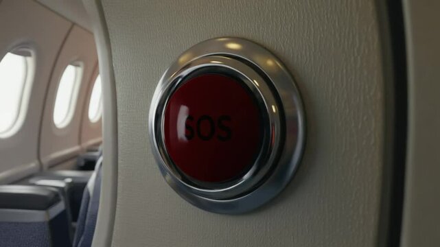 SOS button on an airplane.