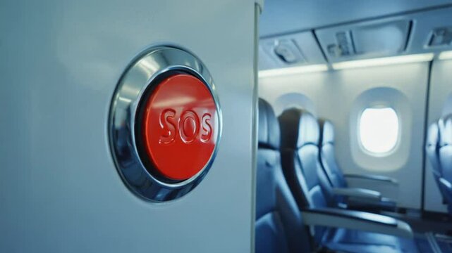 SOS button on an airplane.