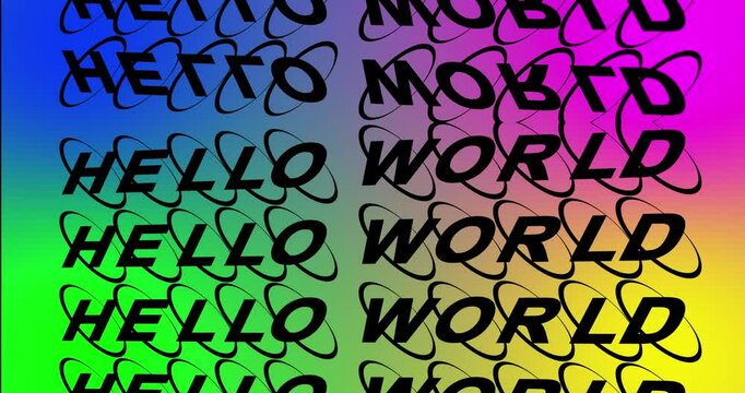 Abstract hellow world colorful background