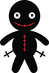 Silhouette voodoo doll black color only
