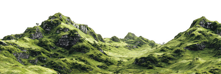 Lush green mountain range