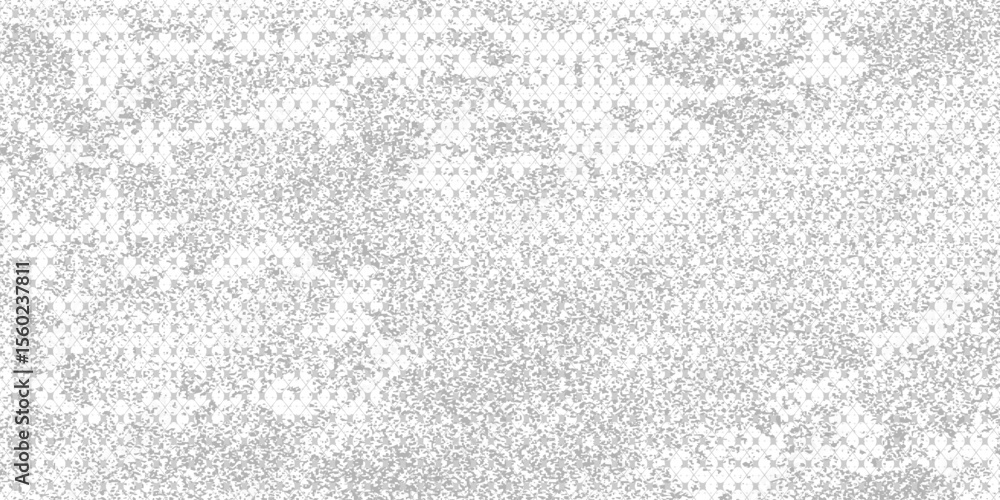 Poster abstract halftone background with wavy surface made of gray dots on white