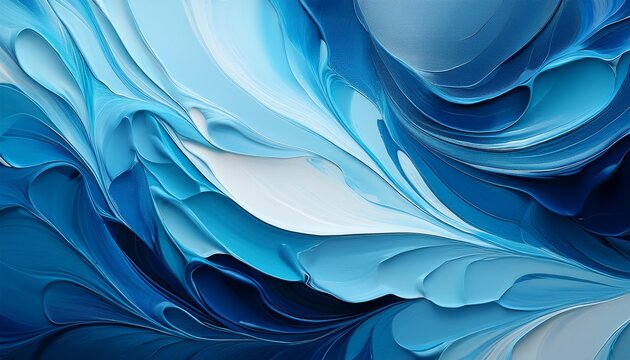 peinture abstraite dans les tons de bleus pour fond d ecran papier peint