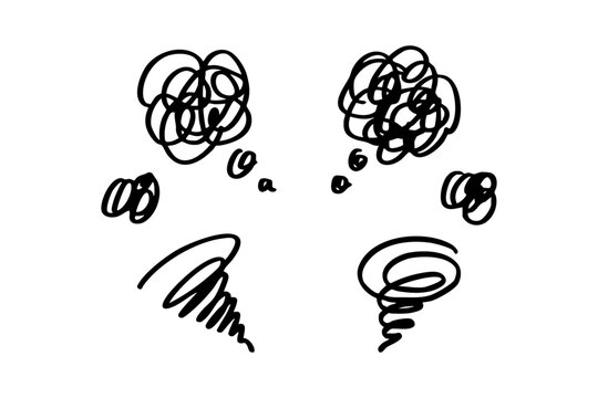 もやもや・くしゃくしゃの漫符セット