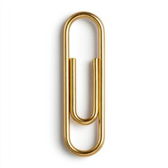 Standard gold paper clip design organization stationery.