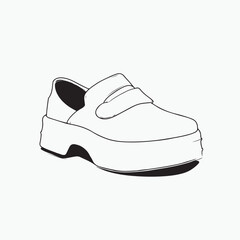 black shoe isolated on white