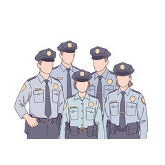 Police vector in full uniform