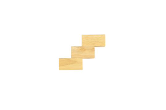 Minimalist Wooden Blocks Stair Step Concept