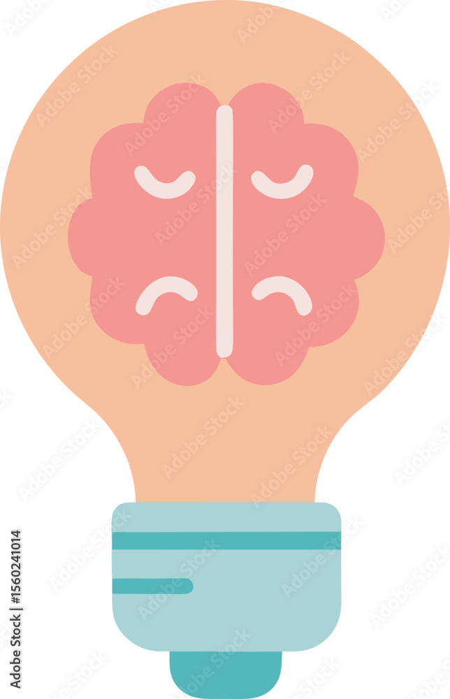Poster light bulb icon – idea vector for innovation, solution, or ui design