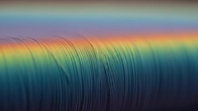 Abstract Rainbow Lines: Dynamic Color Spectrum and Textured Surface