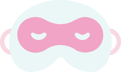 Pastel Sleep Mask Icon – Wellness Vector for Relaxation App or Cozy Night Theme
