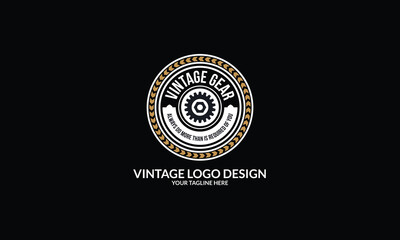 vector vintage logo design fully editable high quality