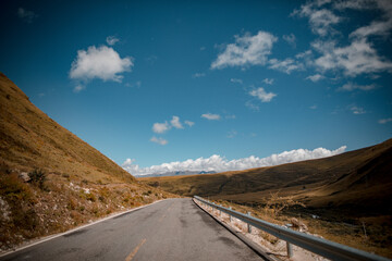 Rural road from Ganzi, Sichuan, China to Tibet