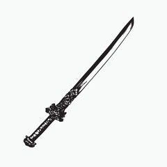 sword isolated on white