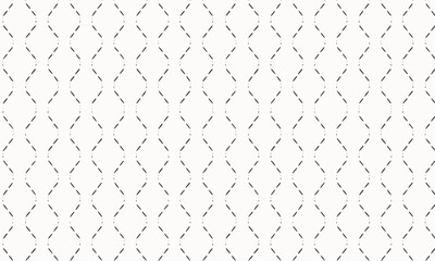 Fototapeta premium Elegant Wavy Stitched Line Pattern, Delicate Hand-Drawn Ogee Damask, Seamless Vector Background