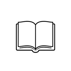 Minimalist Book Icon With Turning Page