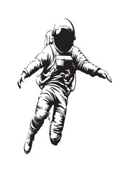 Stylized image of a astrounout jumping vector.