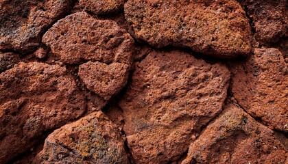 closeup of a weathered laterite rock texture