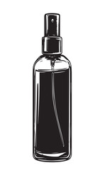 Stylized image of bottle of parfumed background vector