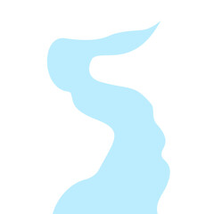 Illustration of a winding river flow